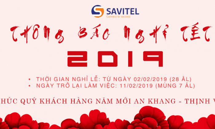 THÔNG BÁO LỊCH NGHỈ TẾT NGUYÊN ĐÁN 2019 1