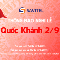 SAVITEL THÔNG BÁO NGHỈ LỄ QUỐC KHÁNH 2/9