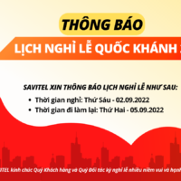 SAVITEL THÔNG BÁO NGHỈ LỄ QUỐC KHÁNH 2/9